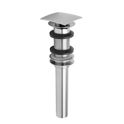 Plug Finger Touch Drain without Overflow Holes for Extra Thick Basins Satin Gold Jaclo 819-SG C.O Plug Finger Touch Drain without Overflow Holes for Extra Thick Basins Satin Gold Jaclo 819-SG C.O